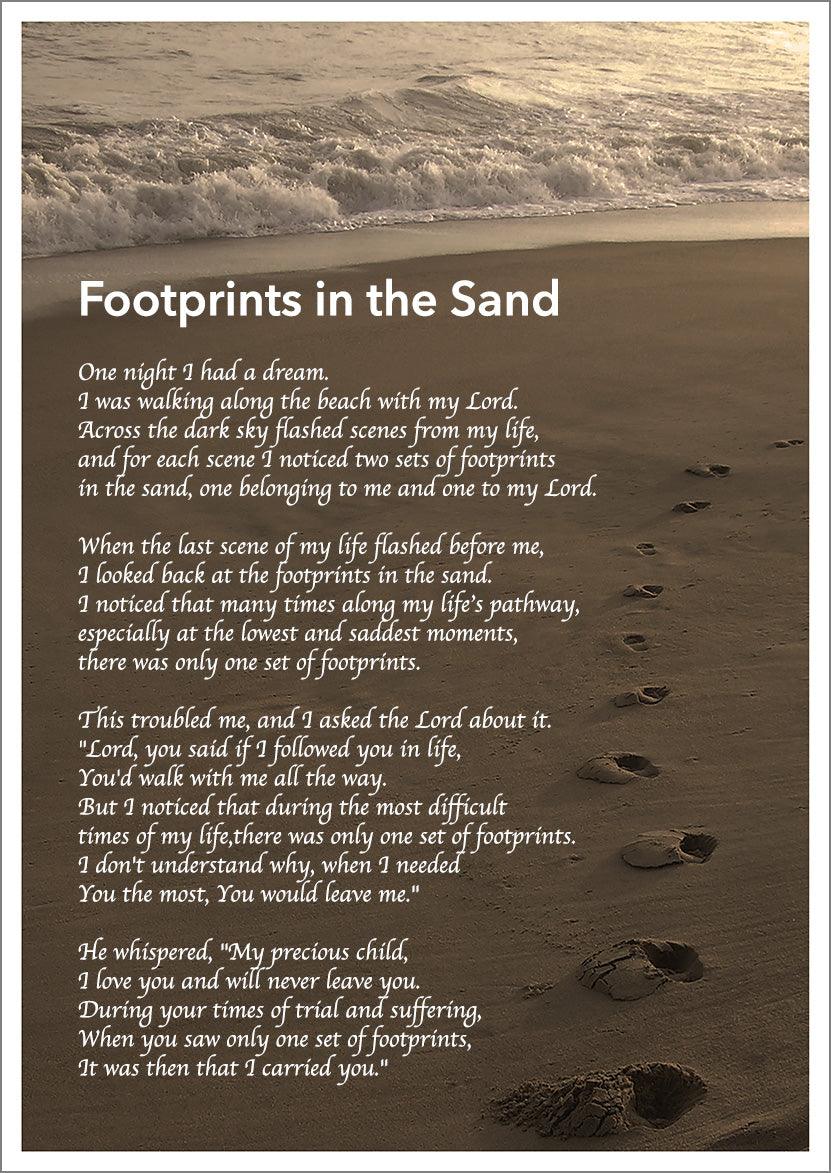 footprints in the sand